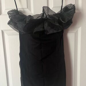 Off the Shoulder Tulle top mini dress